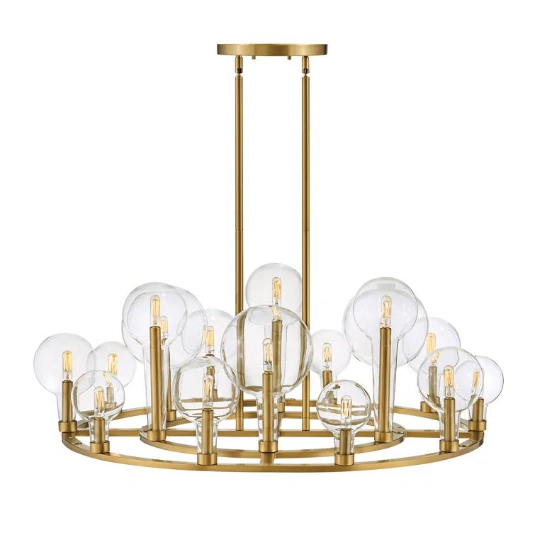 Hennig Ring Chandelier - Brass / 37.75"Dia