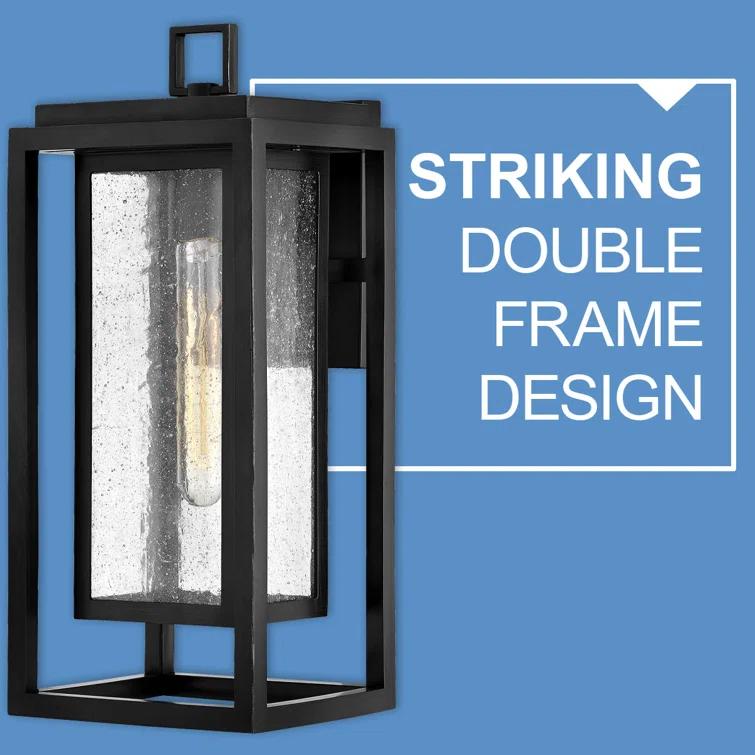 Republic Seeded Glass Outdoor Wall Mount Lantern