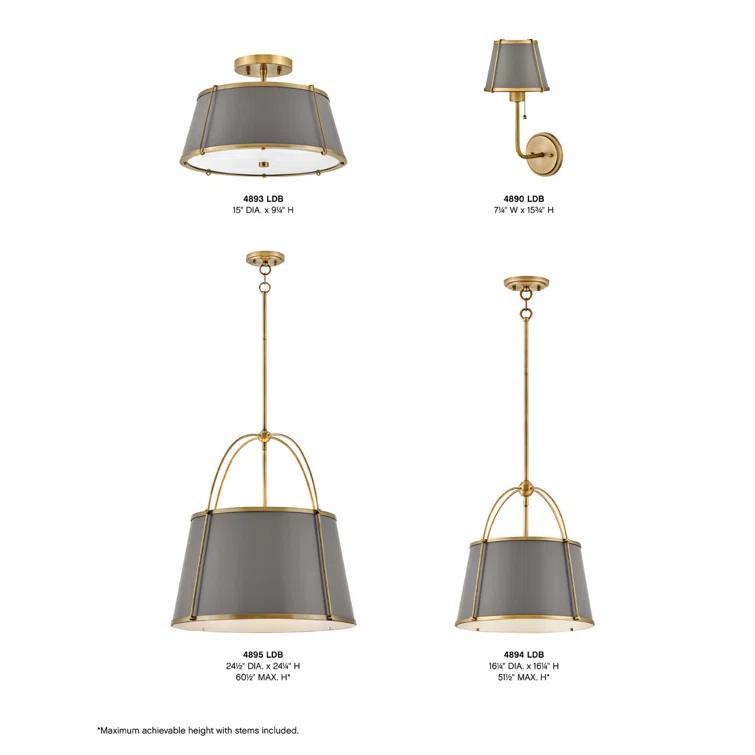 Moxie 4 Light Metal Dimmable Drum Chandelier