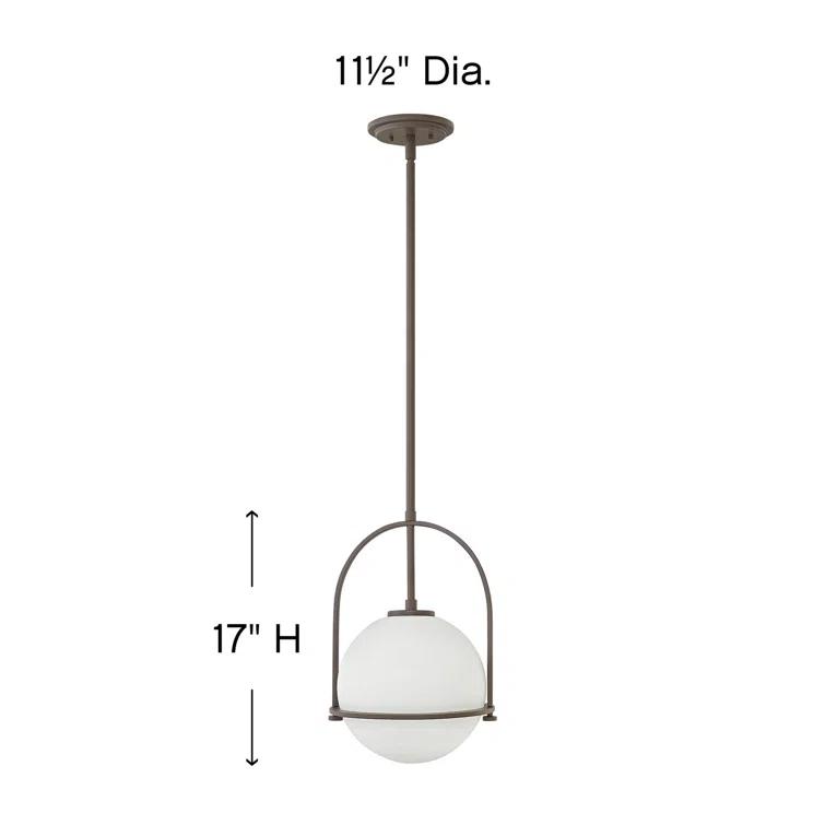 Arie Single Light Glass Dimmable Pendant