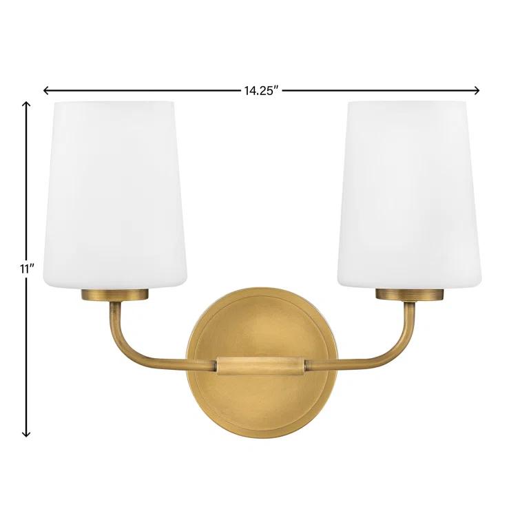 Fitz 2 Light Frosted Dimmable Vanity Light
