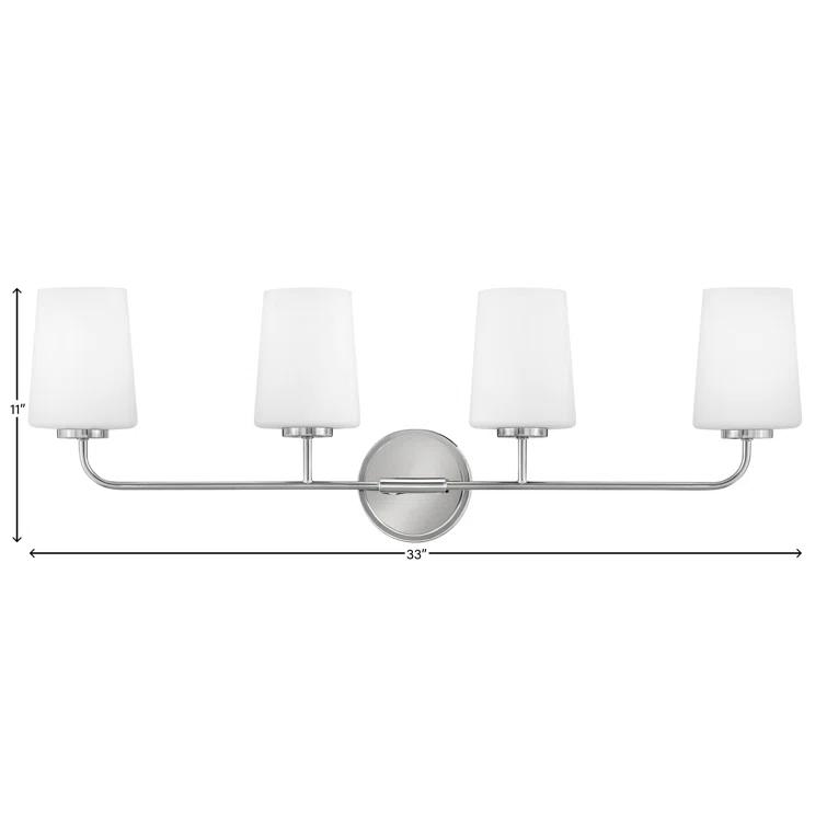 Fitz 4 Light Frosted Dimmable Vanity Light