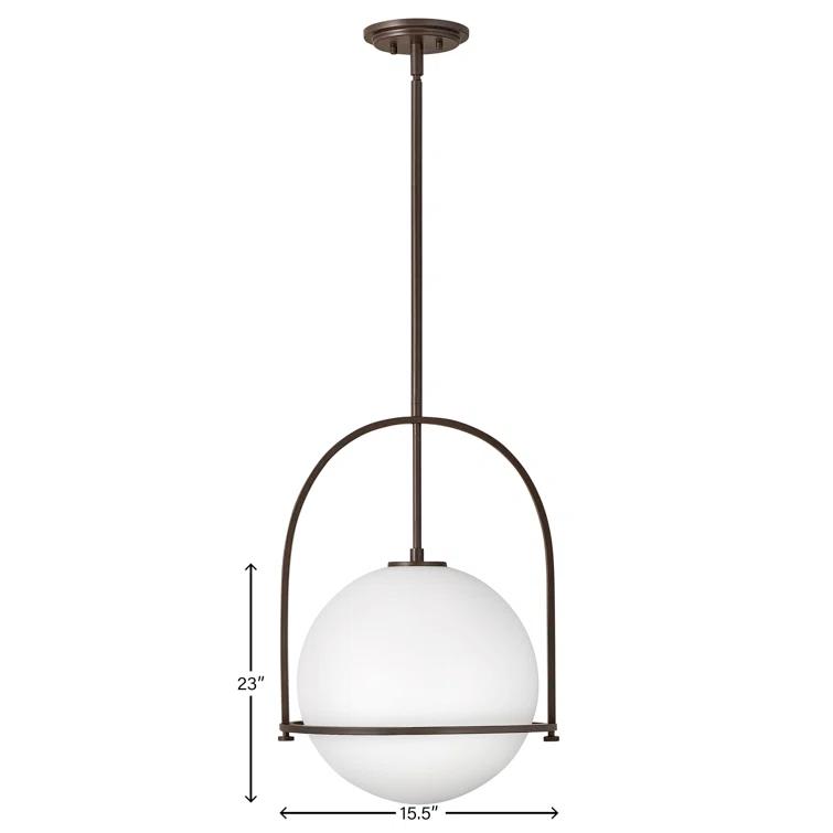 Arie Single Light Glass Dimmable Pendant