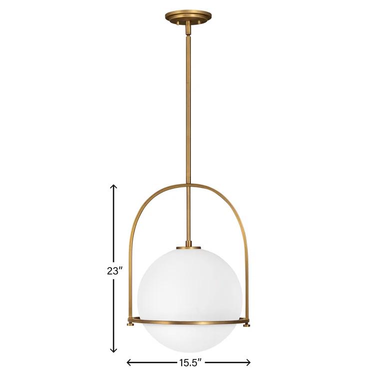 Arie Single Light Glass Dimmable Pendant
