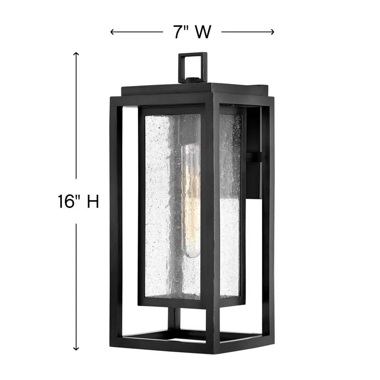 Republic Seeded Glass Outdoor Wall Mount Lantern