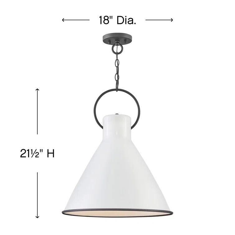 Whatley Pendant Light - White / 18"Dia
