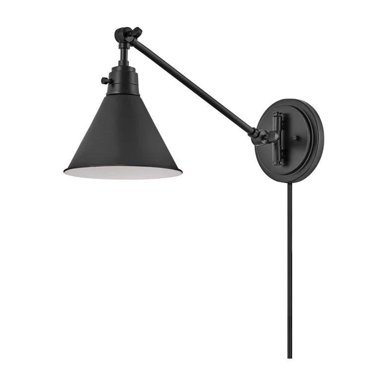 Lennon Plug-In Task Sconce - Black