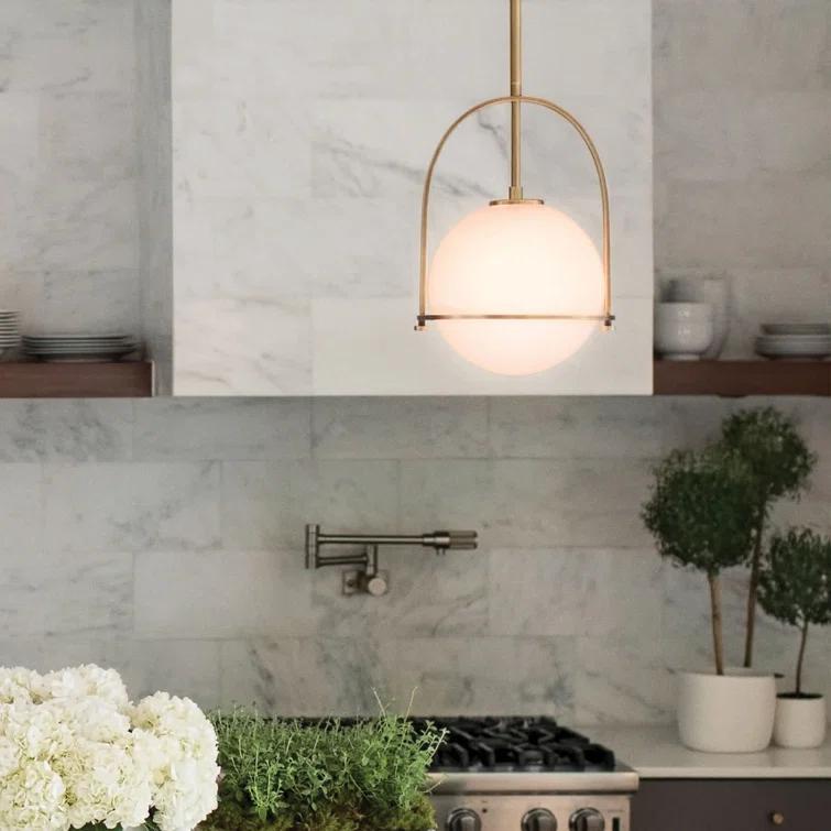 Arie Single Light Glass Dimmable Pendant