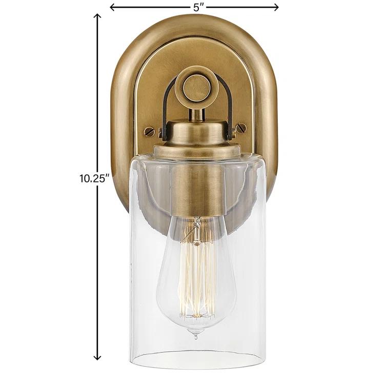 April Single Transparent Dimmable Bath Sconce