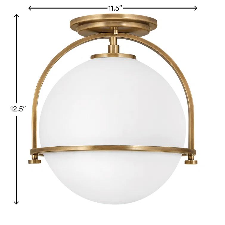 McCormick Hand Blown Glass Semi Flush Mount