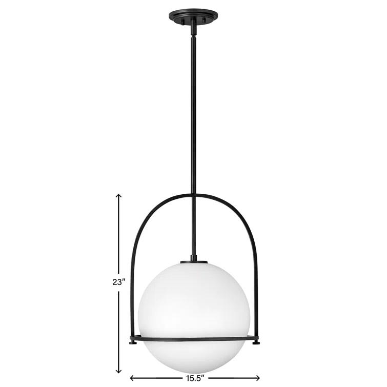 Arie Single Light Glass Dimmable Pendant