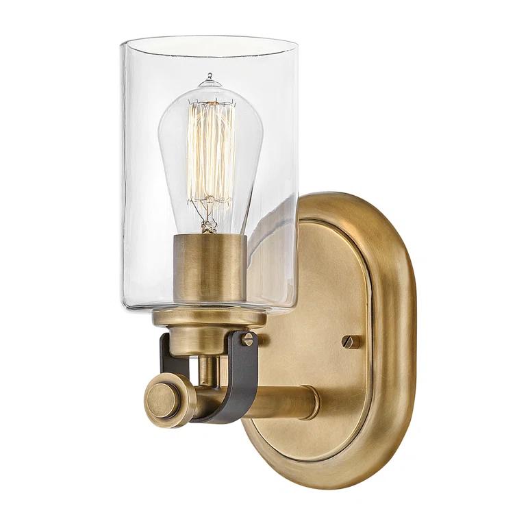 April Single Transparent Dimmable Bath Sconce