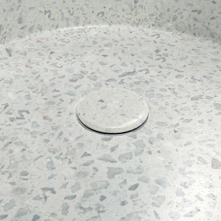 DreamLine SVAM15F15F4LX10 DreamLine Ambia 14.33'' Terrazzo Circular Vessel Bathroom Sink