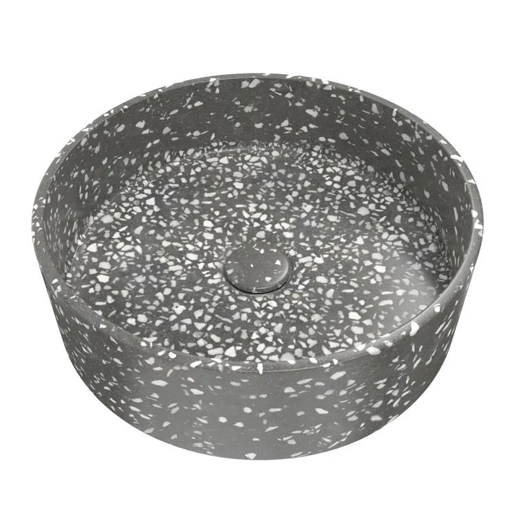DreamLine Ambia 14.33'' Terrazzo Circular Vessel Bathroom Sink