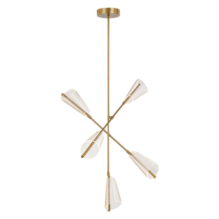 Kuzco Lighting Mulberry 5 - Light LED Modern Linear Chandelier