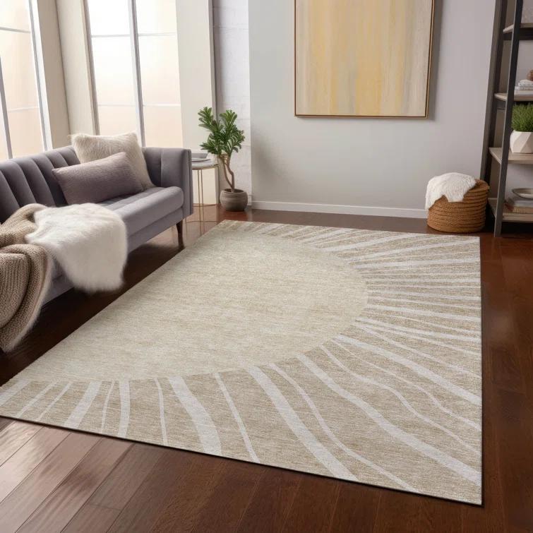Ayush Indoor/Outdoor Area Rug with Non-Slip Backing