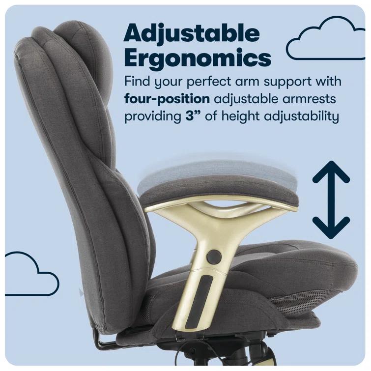 Serta Claremont Ergonomic Executive Office Chair with Back in Motion Technology and Lumbar Support