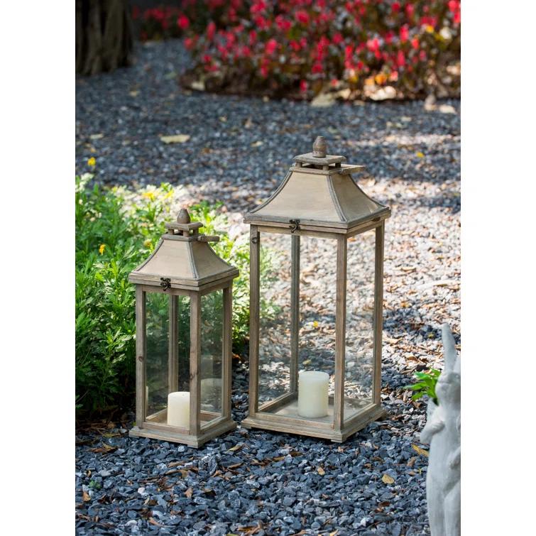 2 Piece Table Top Lantern Set