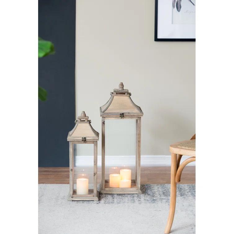 2 Piece Table Top Lantern Set