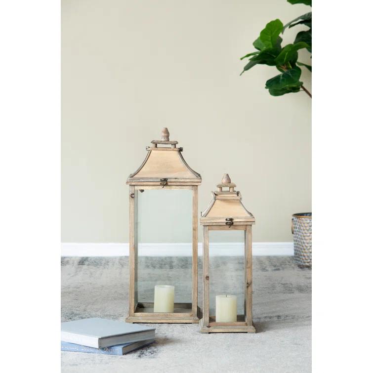 2 Piece Table Top Lantern Set