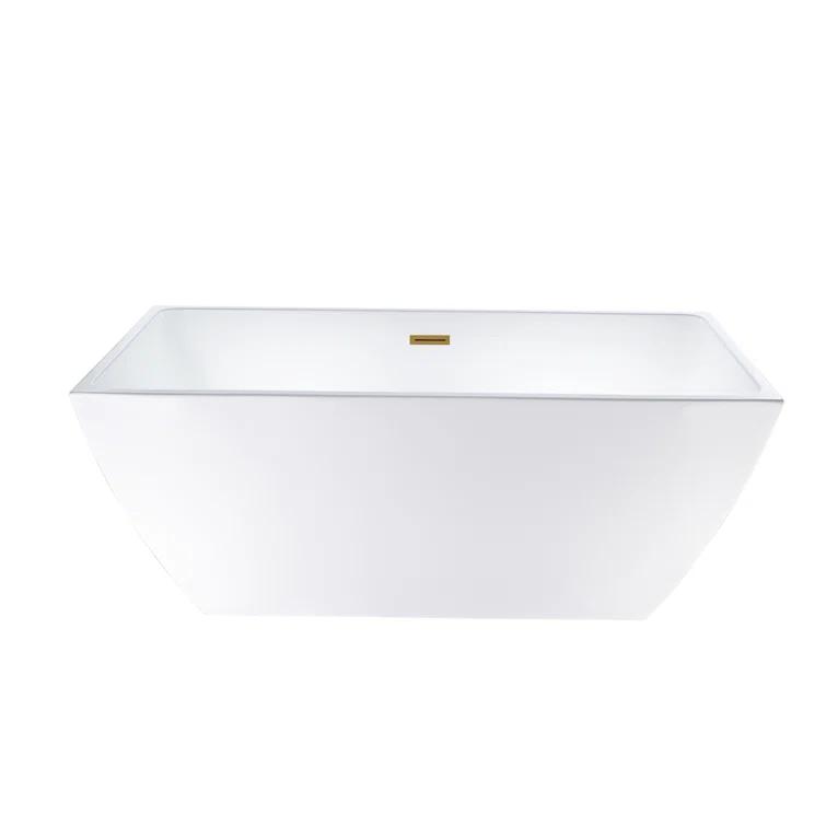 Lydia 59" x 30" Freestanding Soaking Bathtub