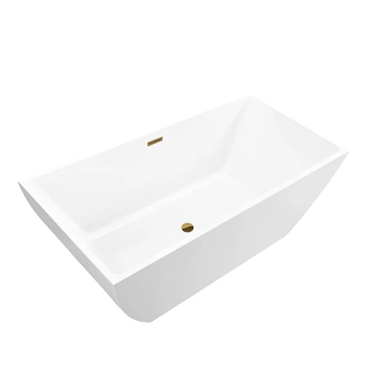 Lydia 59" x 30" Freestanding Soaking Bathtub