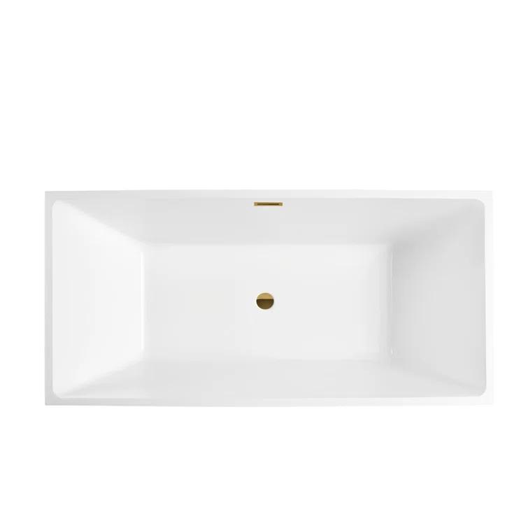 Lydia 59" x 30" Freestanding Soaking Bathtub