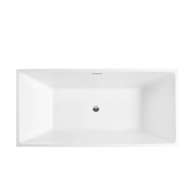 Lydia 59" x 30" Freestanding Soaking Bathtub