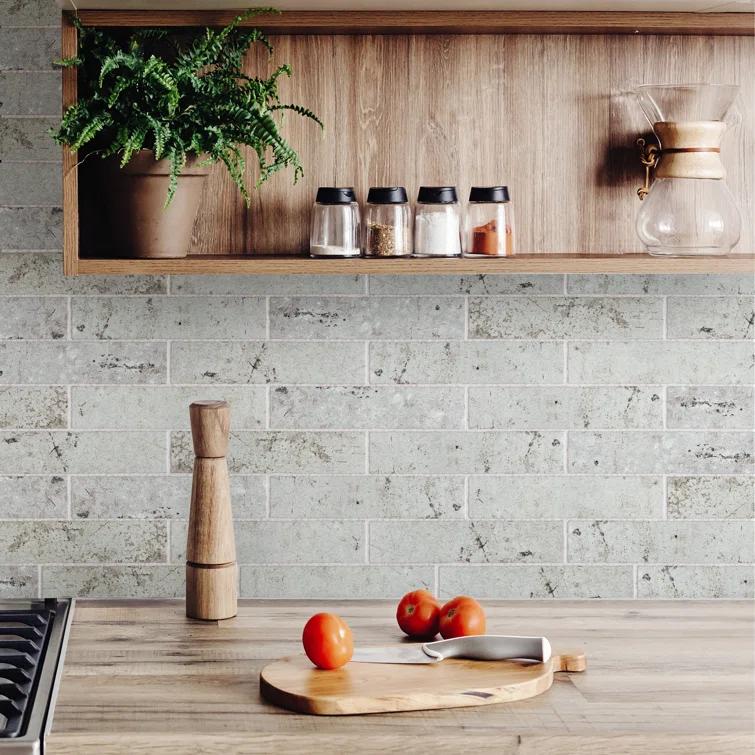 London 3" x 12" Porcelain Brick Look Subway Wall Tile