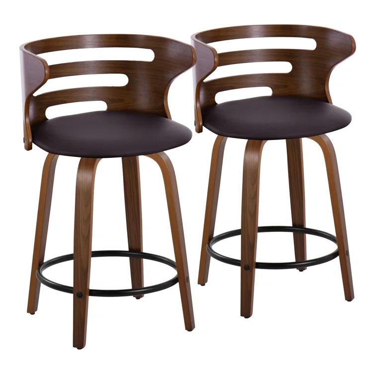 LumiSource Swivel Upholstered Counter Stool