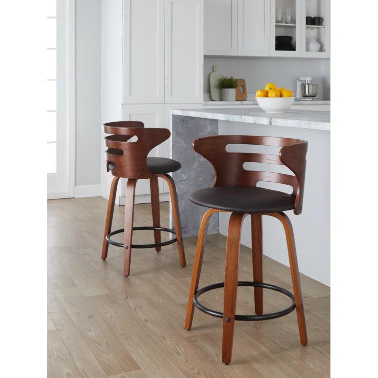 LumiSource Swivel Upholstered Counter Stool
