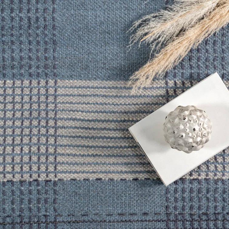Hurley Plaid Wool Area Rug