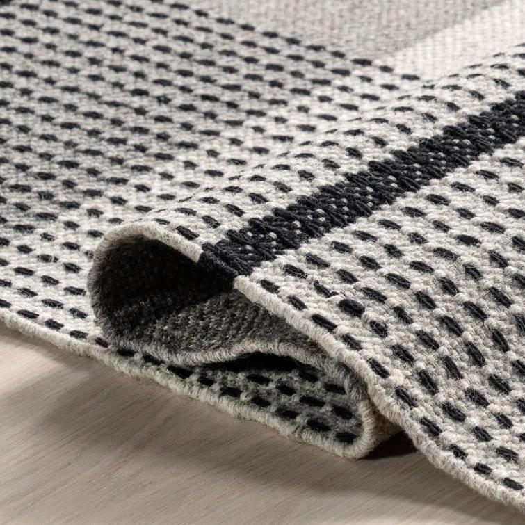 Hurley Plaid Wool Area Rug