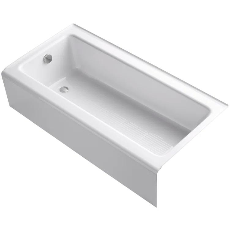 Bellwether® 60" x 30.25" Alcove Soaking Cast Iron Bathtub