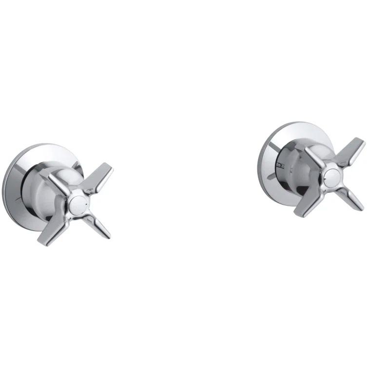 Triton Wall-Mount Valve Trim with Cross Handles, Requires Valve