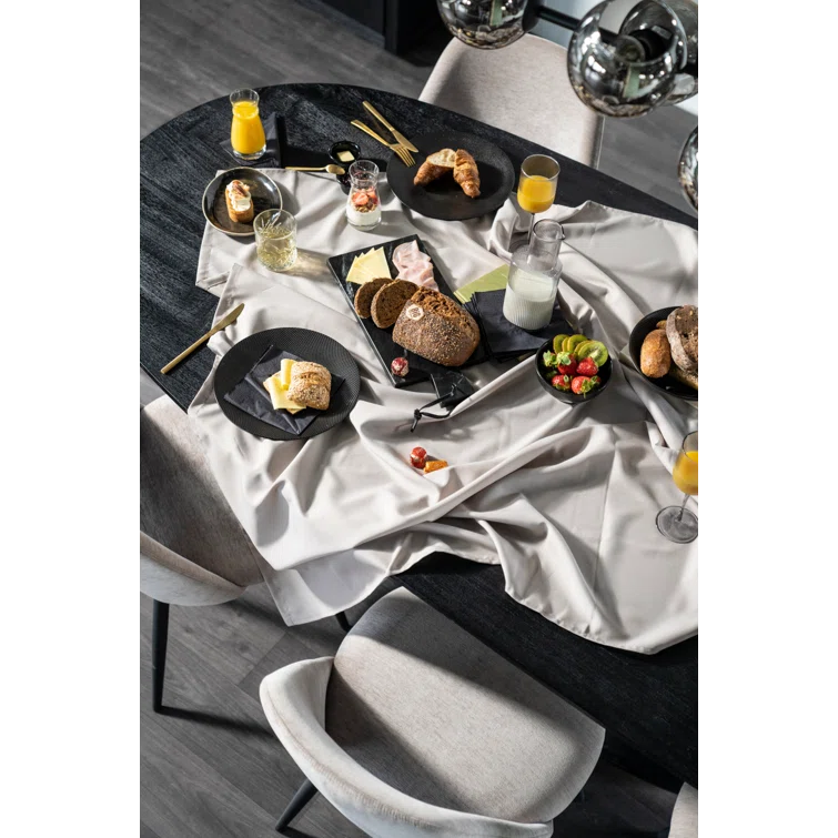 Eleonora Aron Oval Solid Wood Top Dining Table