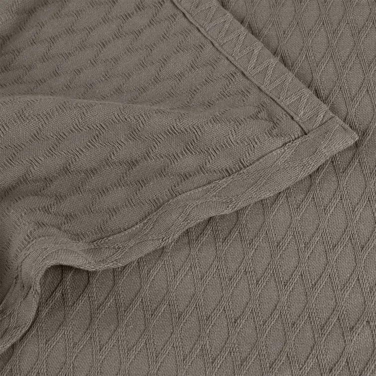 Superior Diamond Weave All-Season Bedding Cotton Throw Layering Blanket