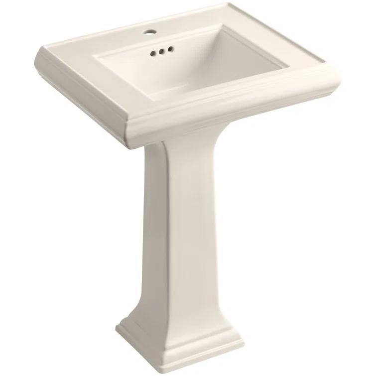 Memoirs® 26.375" Tall Rectangular Pedestal Bathroom Sink with Overflow