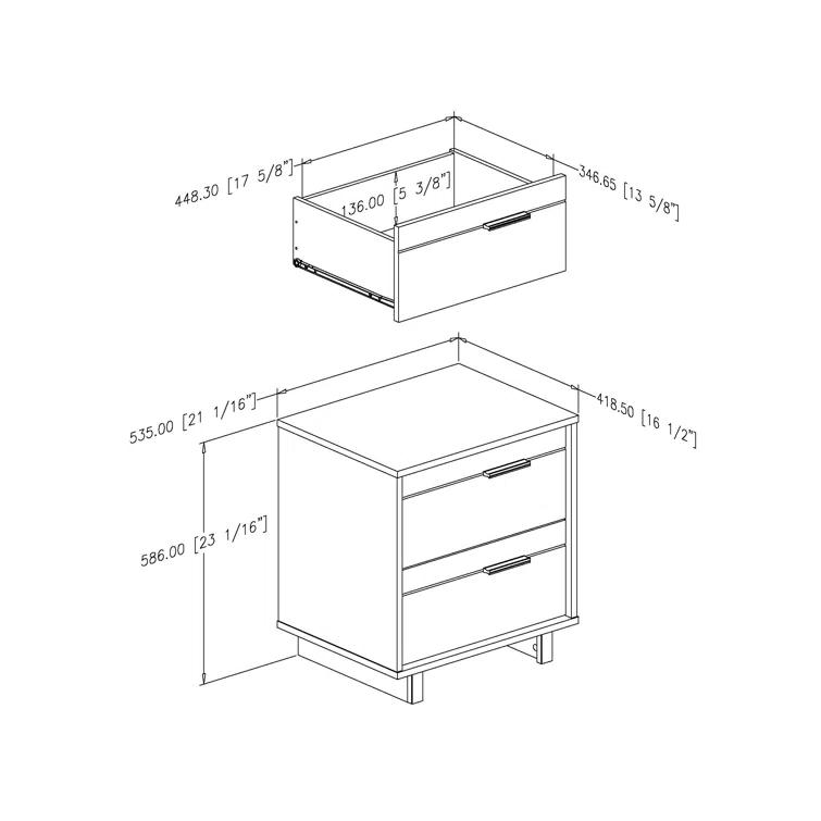 Fynn 2 Drawer Nightstand