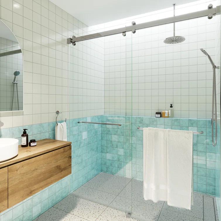 Polaris 60 in. x 78 in. Fully Frameless Sliding Bypass Shower Door
