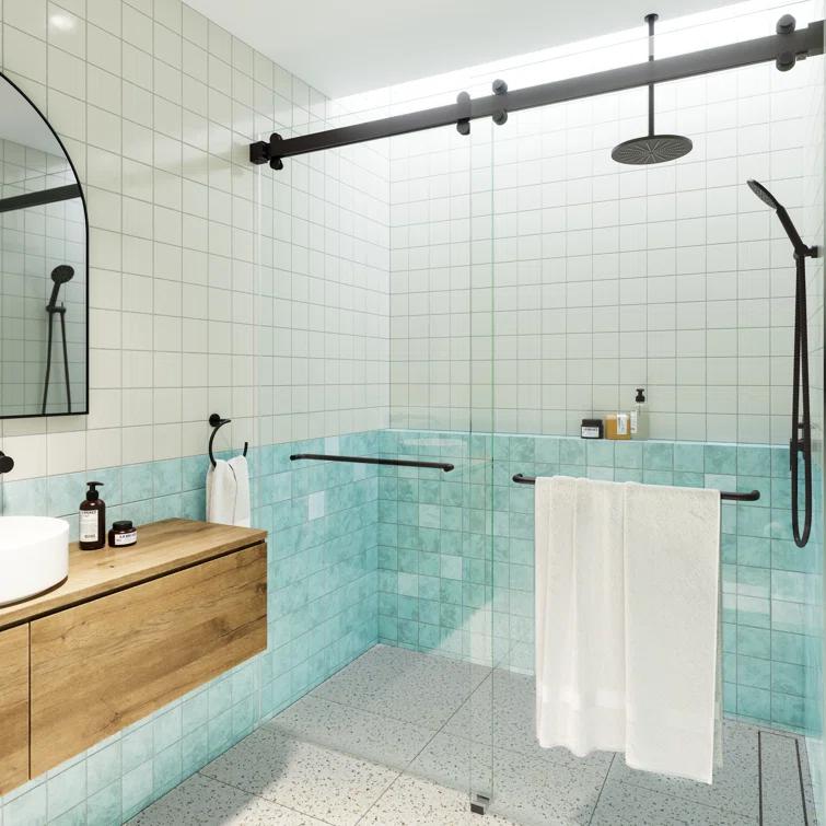 Polaris 60 in. x 78 in. Fully Frameless Sliding Bypass Shower Door