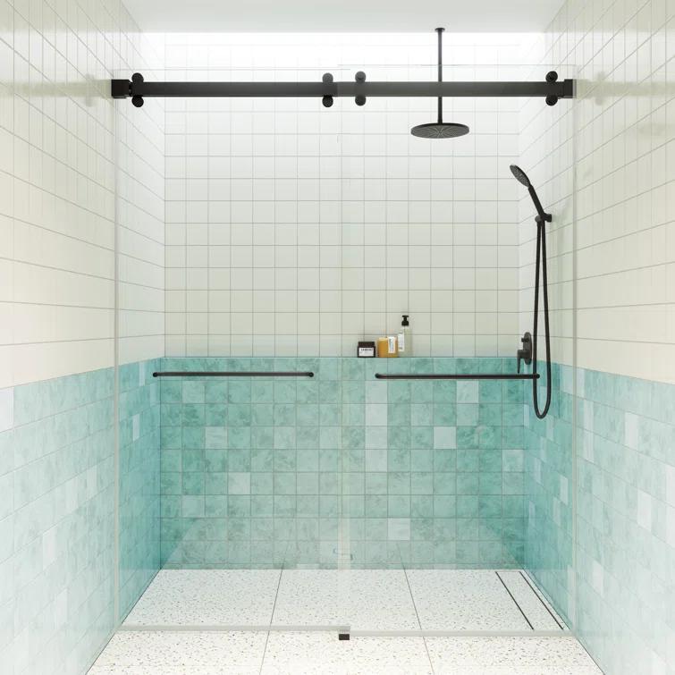 Polaris 60 in. x 78 in. Fully Frameless Sliding Bypass Shower Door