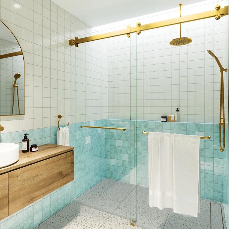 Polaris 60 in. x 78 in. Fully Frameless Sliding Bypass Shower Door