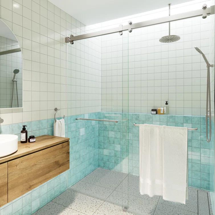 Polaris 60 in. x 78 in. Fully Frameless Sliding Bypass Shower Door