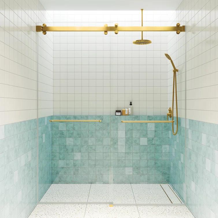 Polaris 60 in. x 78 in. Fully Frameless Sliding Bypass Shower Door