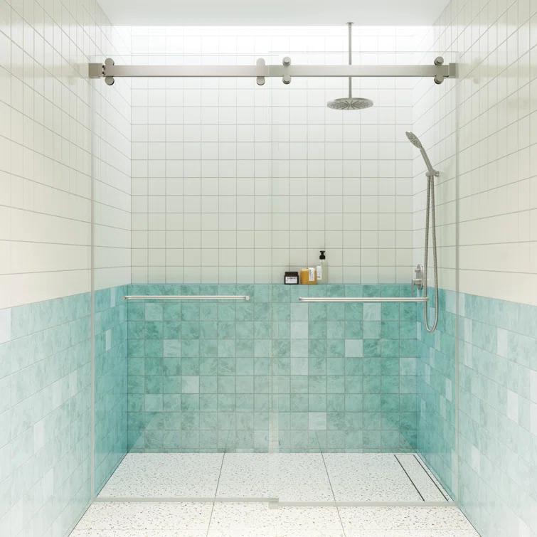 Polaris 60 in. x 78 in. Fully Frameless Sliding Bypass Shower Door