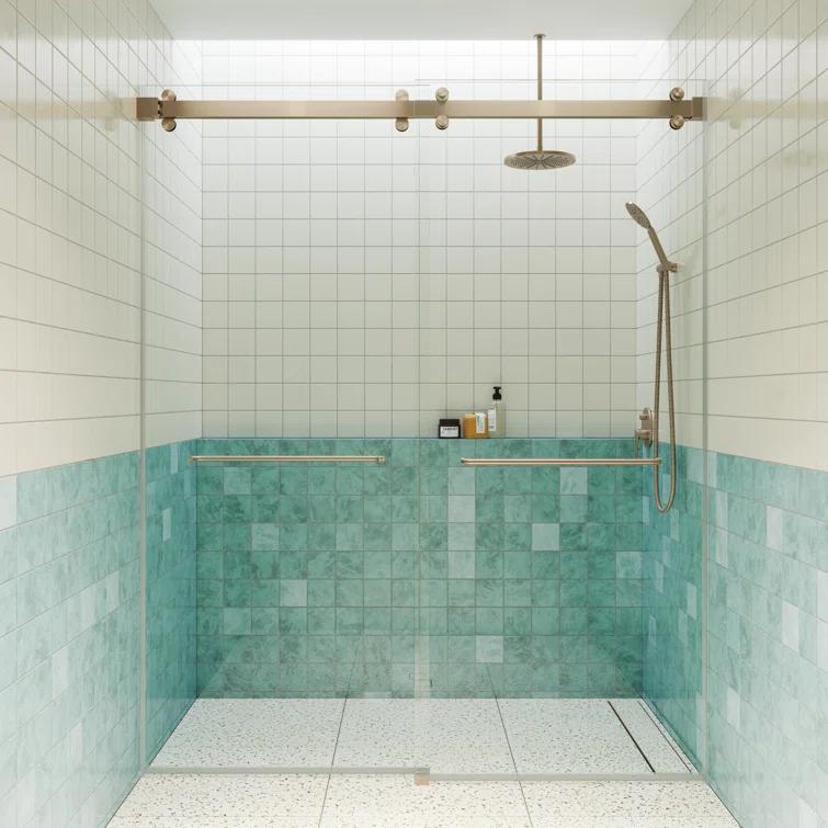 Polaris 60 in. x 78 in. Fully Frameless Sliding Bypass Shower Door