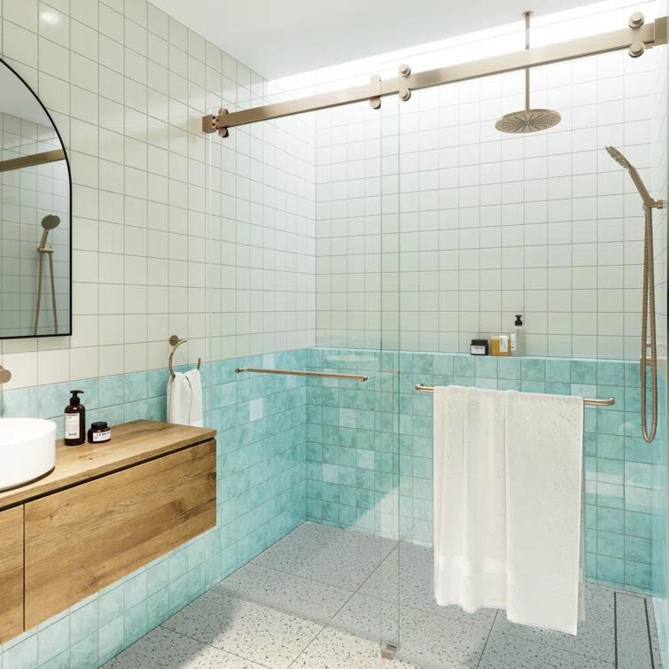 Polaris 60 in. x 78 in. Fully Frameless Sliding Bypass Shower Door