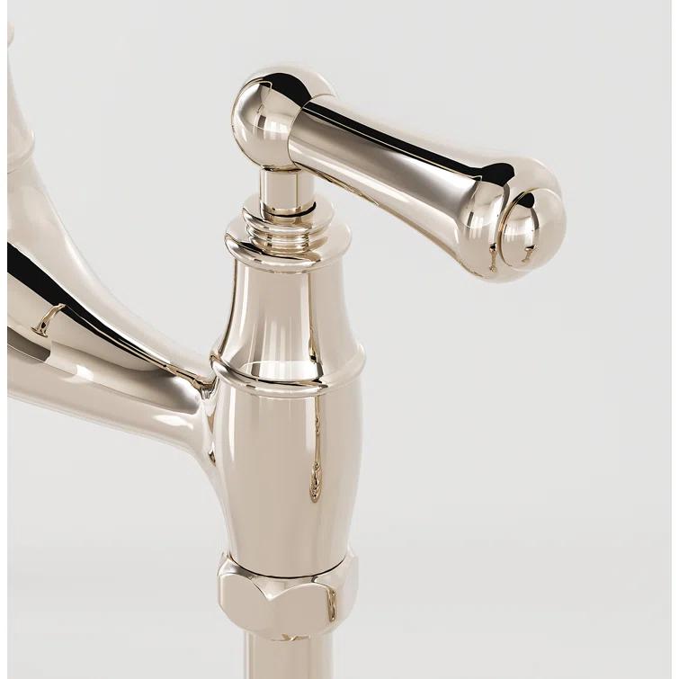 Perrin & Rowe U.4719L-APC-2 Georgian Era Bridge Kitchen Faucet With Side Spray