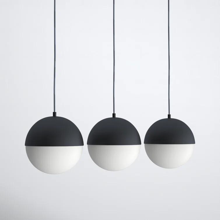 Hastings 3 Light Glass Dimmable Pendant